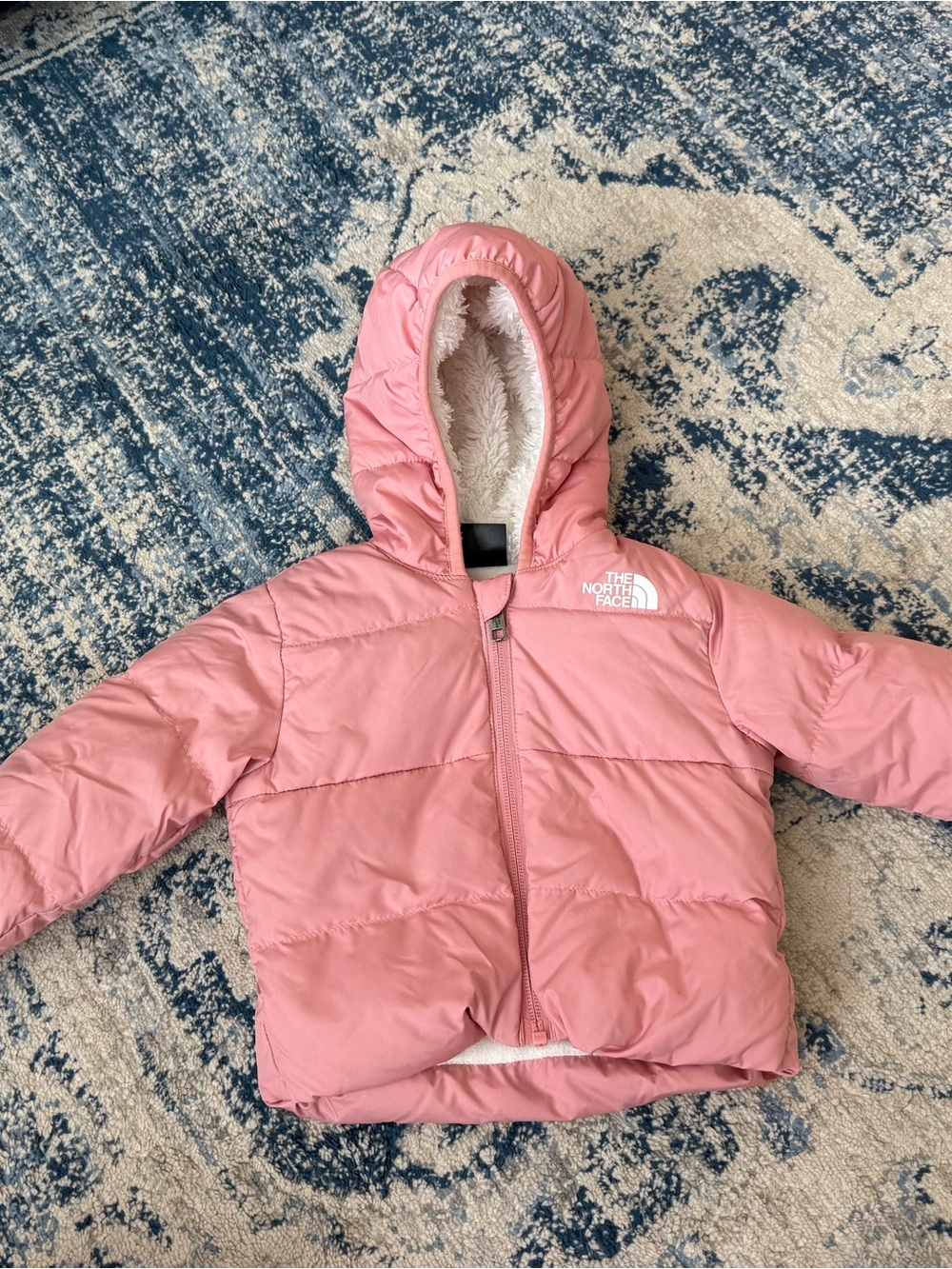 The North Face Pink Hooded Puffer Jacket